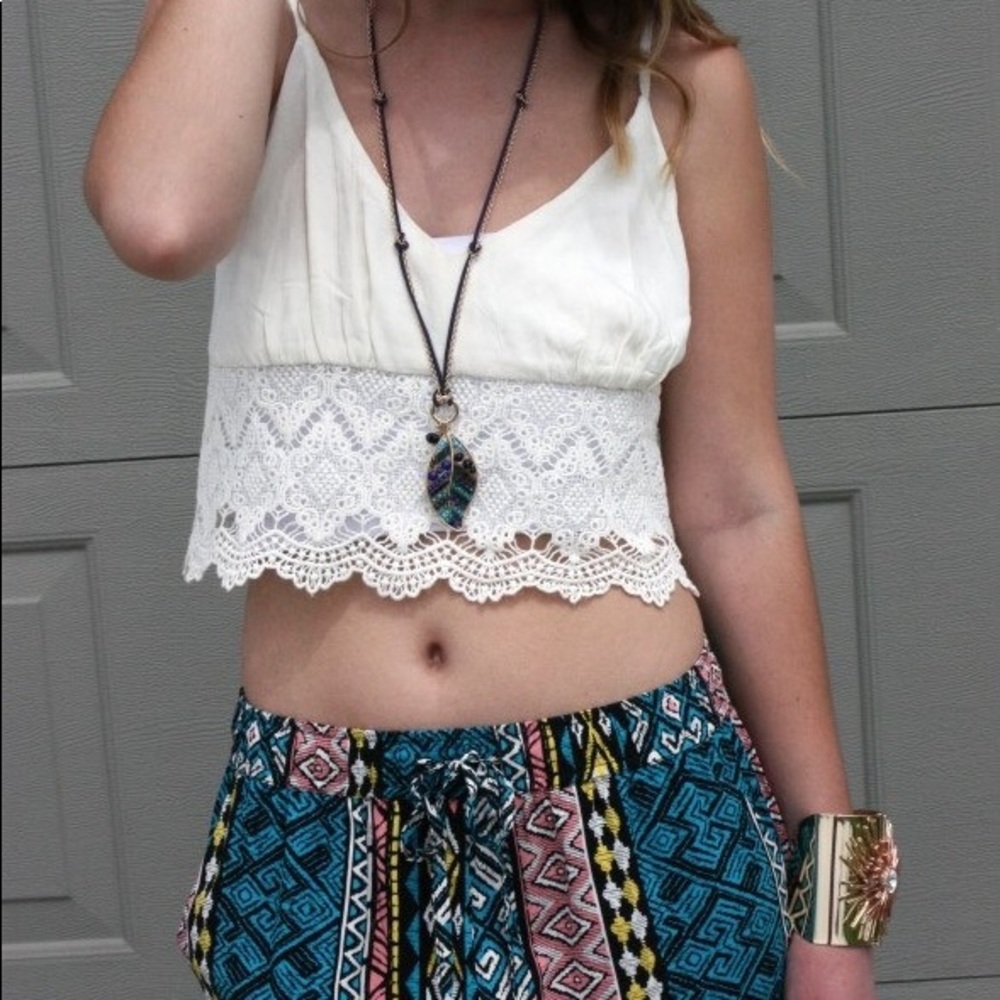 White crochet tank top